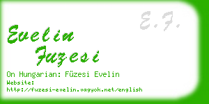 evelin fuzesi business card