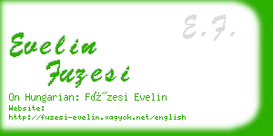 evelin fuzesi business card